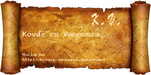 Kovács Vanessza névjegykártya